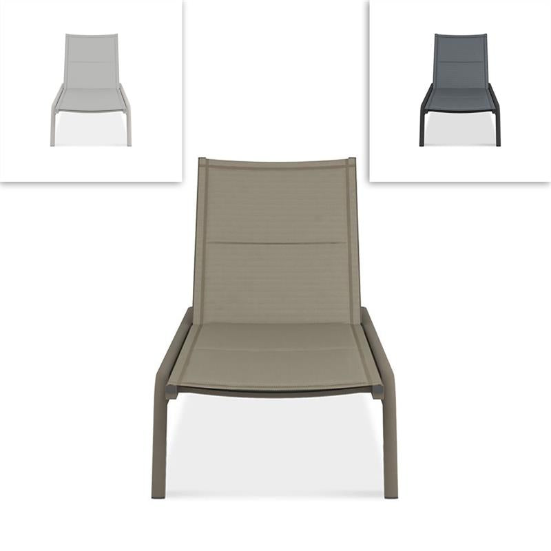 Gazelig Liege o.Armlehne 195 x 68,7 x 32,5 cm Aluminium und Batyline