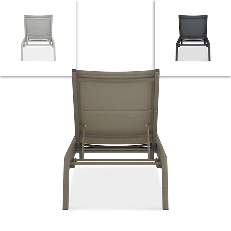 Gazelig Liege o.Armlehne 195 x 68,7 x 32,5 cm Aluminium und Batyline