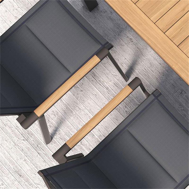 Gazelig Stapelstuhl 60 x 64 x 88 cm Aluminium und Batyline