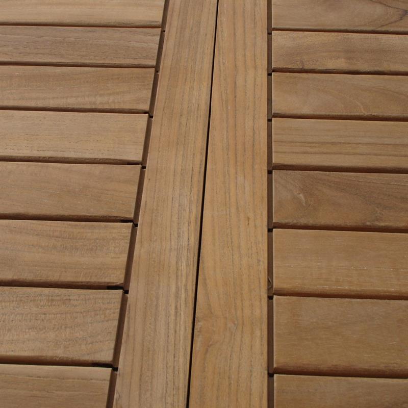 Denver Ausziehtisch 240/180 x 100 x 74,5 cm - Zertifiziertes Teakholz GRADE A + Messingbeschläge