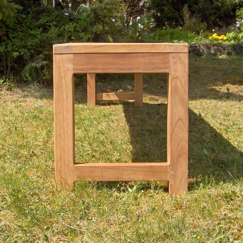 Banc de jardin Hampton sans dossier 200 cm - Teck certifié GRADE A