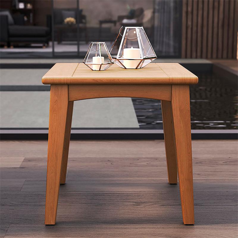 Piedra Beistelltisch quadratisch 50 x 50 x 50 cm Zertifiziertes Teakholz GRADE A