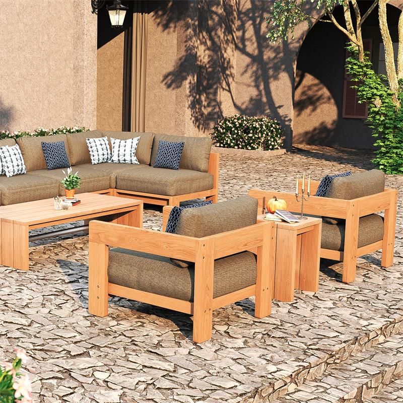 Rae Sofa 1-Sitzer 84 x 88 x 63,5 cm - Recycled Teakholz