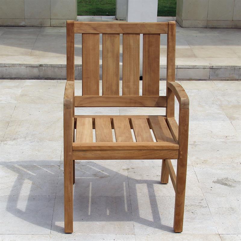 Corona Armlehnstuhl 56 x 63 x 90 cm - Zertifiziertes Teakholz GRADE A