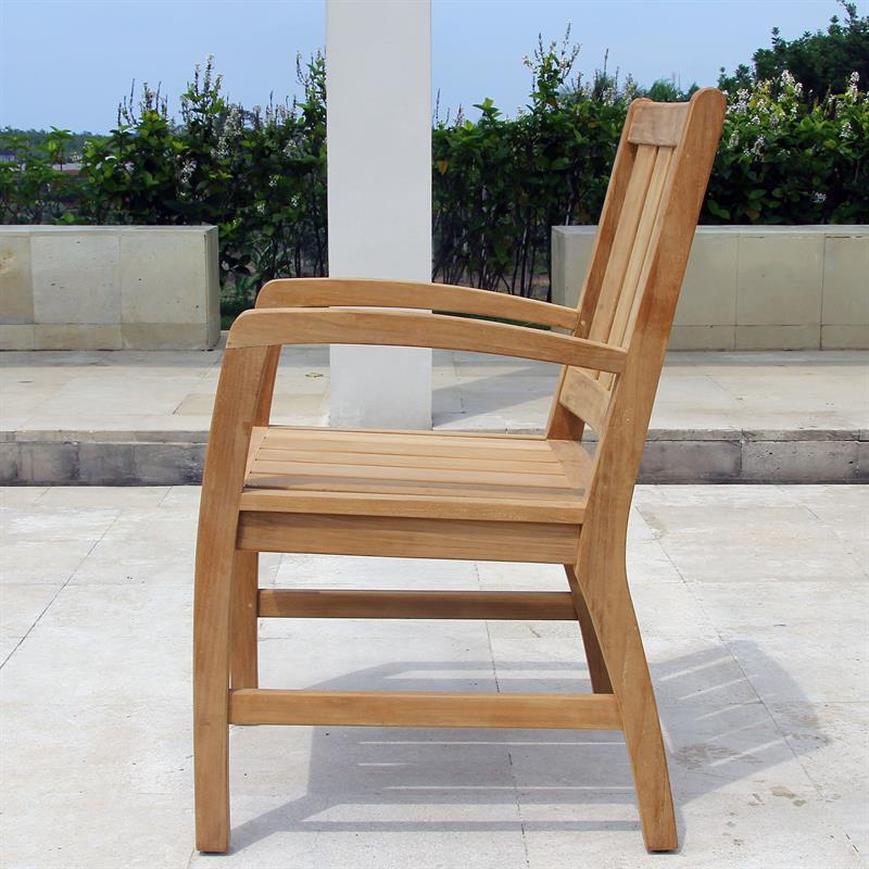 Corona Armlehnstuhl 56 x 63 x 90 cm - Zertifiziertes Teakholz GRADE A