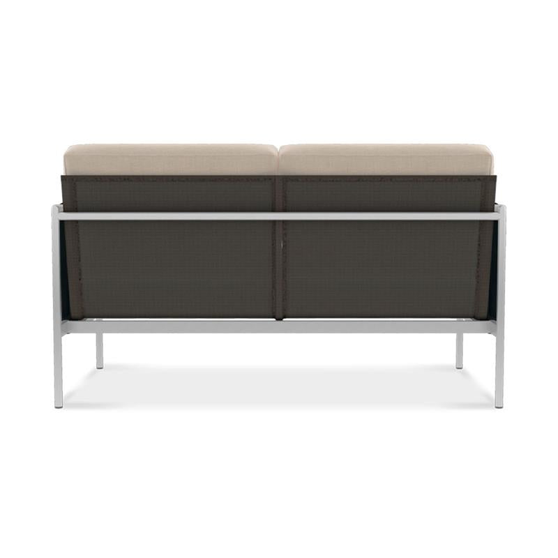 Snix Sofa 2 Sitzer 143x78,5x74,5cm - rostfreier Edelstahl, Batyline und Rope-Material