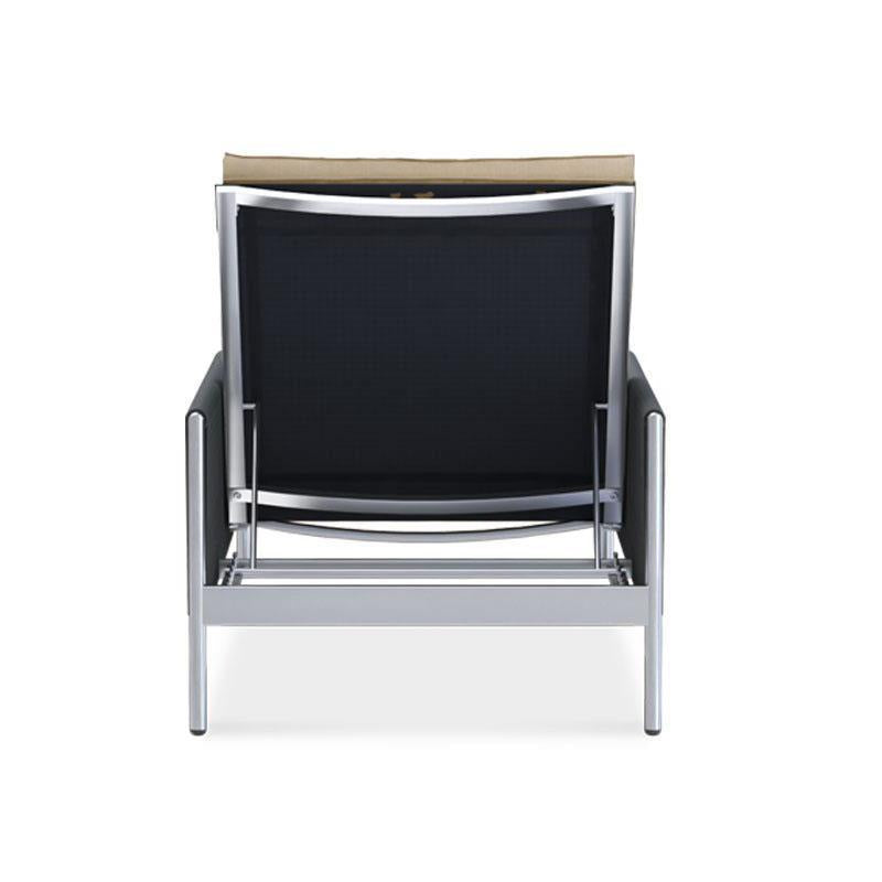 Snix Liege 205x73,5x50cm - rostfreier Edelstahl, Batyline und Rope-Material