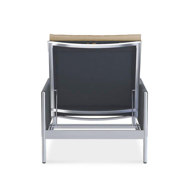 Snix Liege 205x73,5x50cm - rostfreier Edelstahl, Batyline und Rope-Material