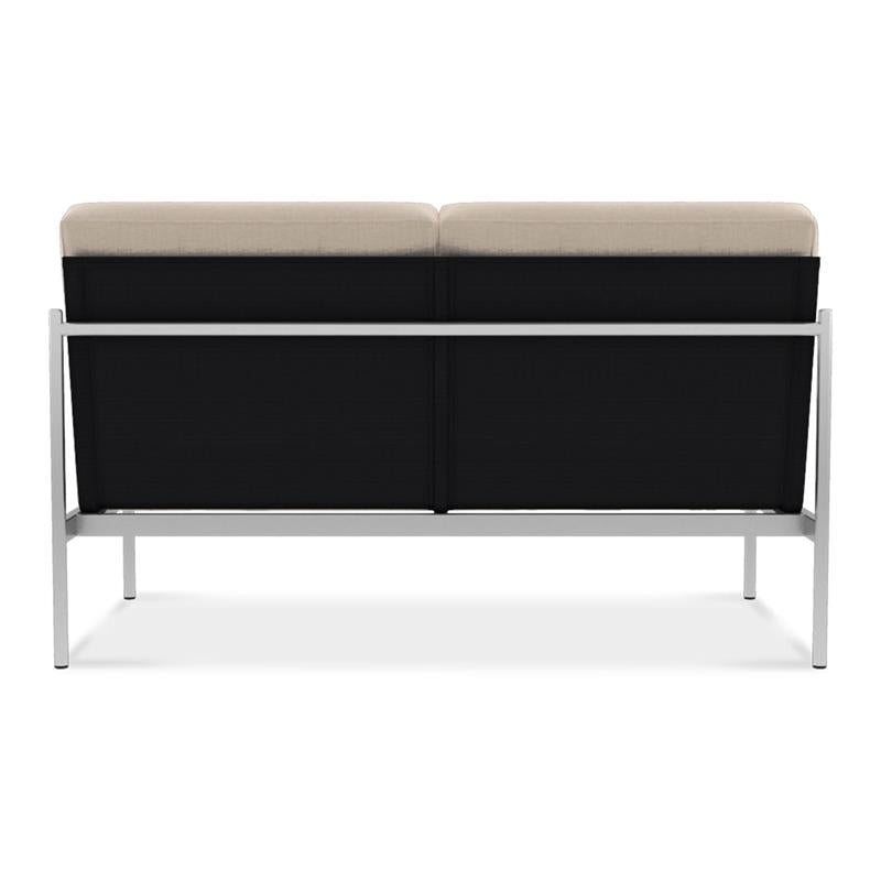 Snix Lounge 2 Sitzer Mittelmodul 136x78,5x74,5cm - rostfreier Edelstahl, Batyline und Rope-Material