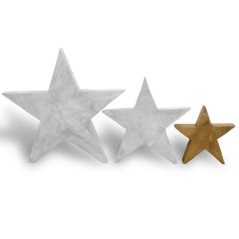 Teak star small - approx. 20 cm high