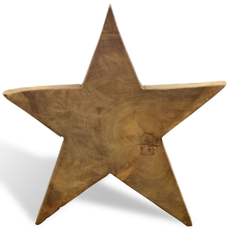 Teak star medium - approx. 30 cm high