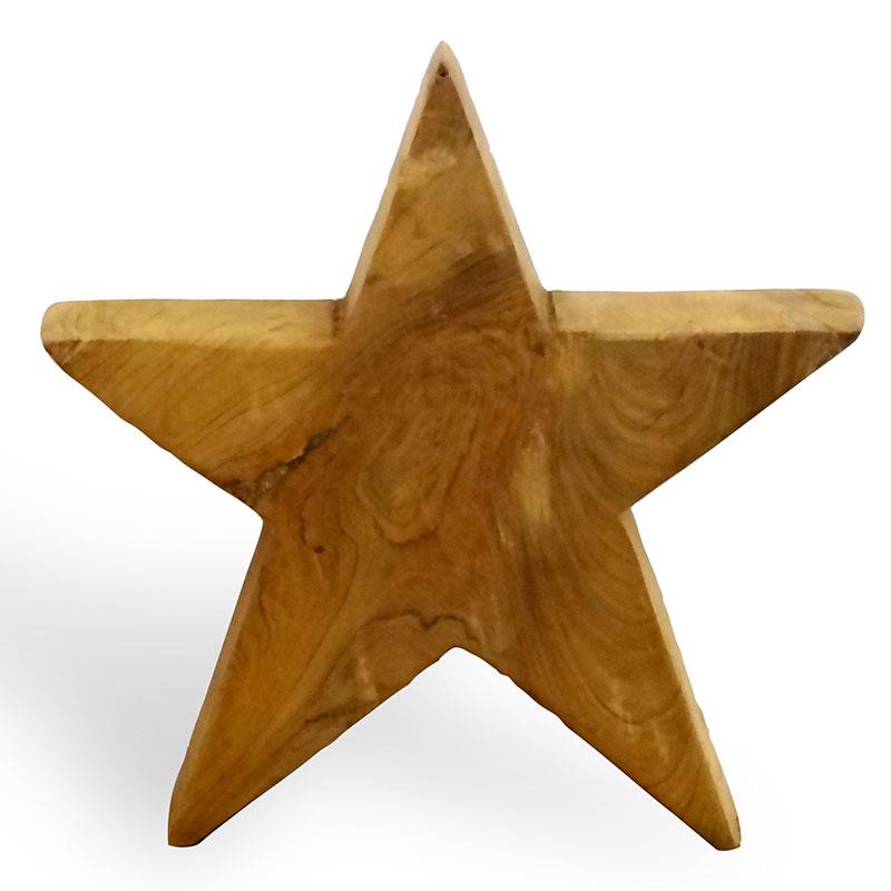 Teak star small - approx. 20 cm high