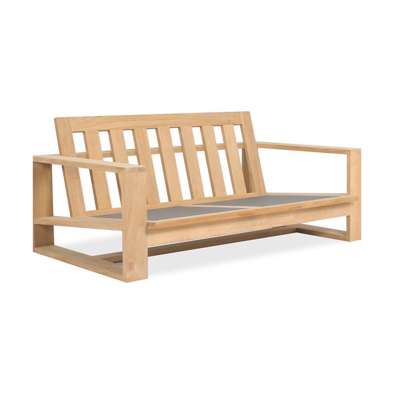 Trent Lounge Sofa 2-Sitzer - 89 x 155 x 71 cm - Zertifiziertes Teakholz GRADE A