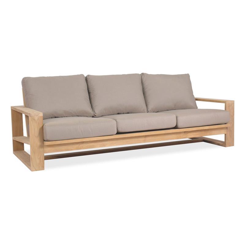 Trent Lounge Sofa 3-Sitzer - 89 x 211 x 71 cm - Zertifiziertes Teakholz GRADE A