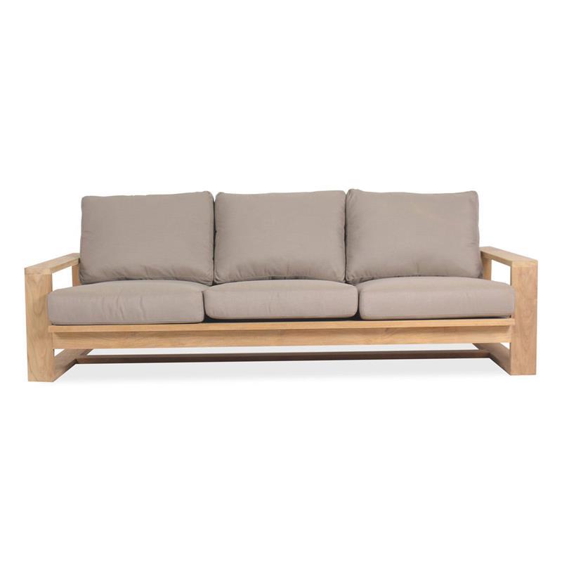 Trent Lounge Sofa 3-Sitzer - 89 x 211 x 71 cm - Zertifiziertes Teakholz GRADE A