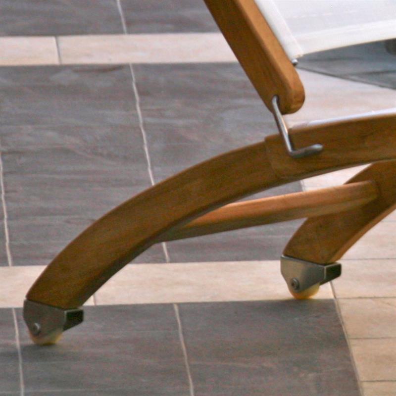 Rivera Deckchair 2er Set bestehend aus 2 Deckchair Teak GRADE A + Batyline + Edelstahlbeschläge