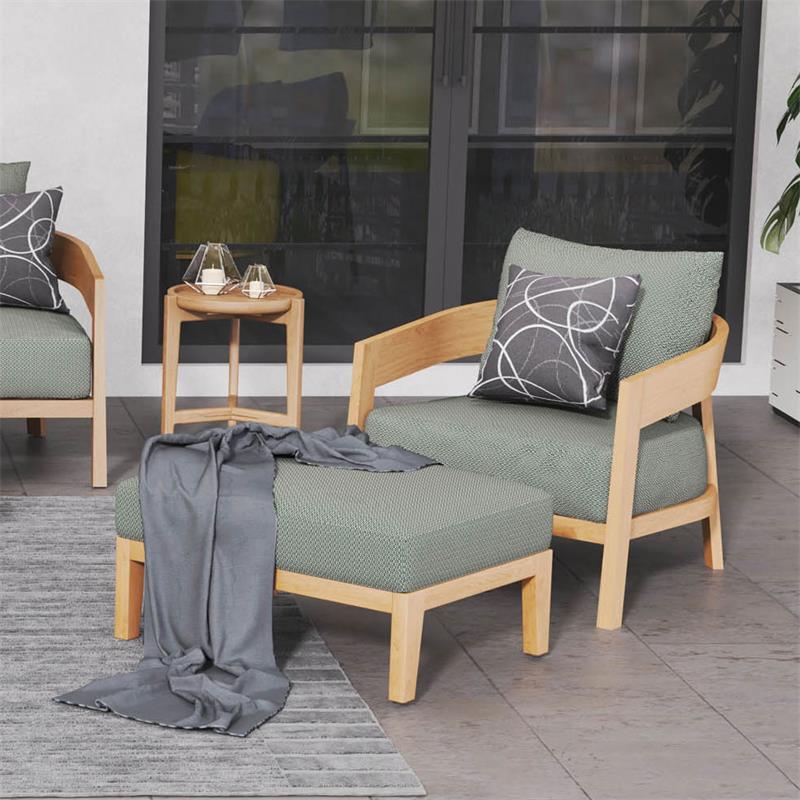 Vento Teak Hocker / Fußschemel 80 x 60 x 30 cm - zertifiziertes Plantagenteakholz Grade A