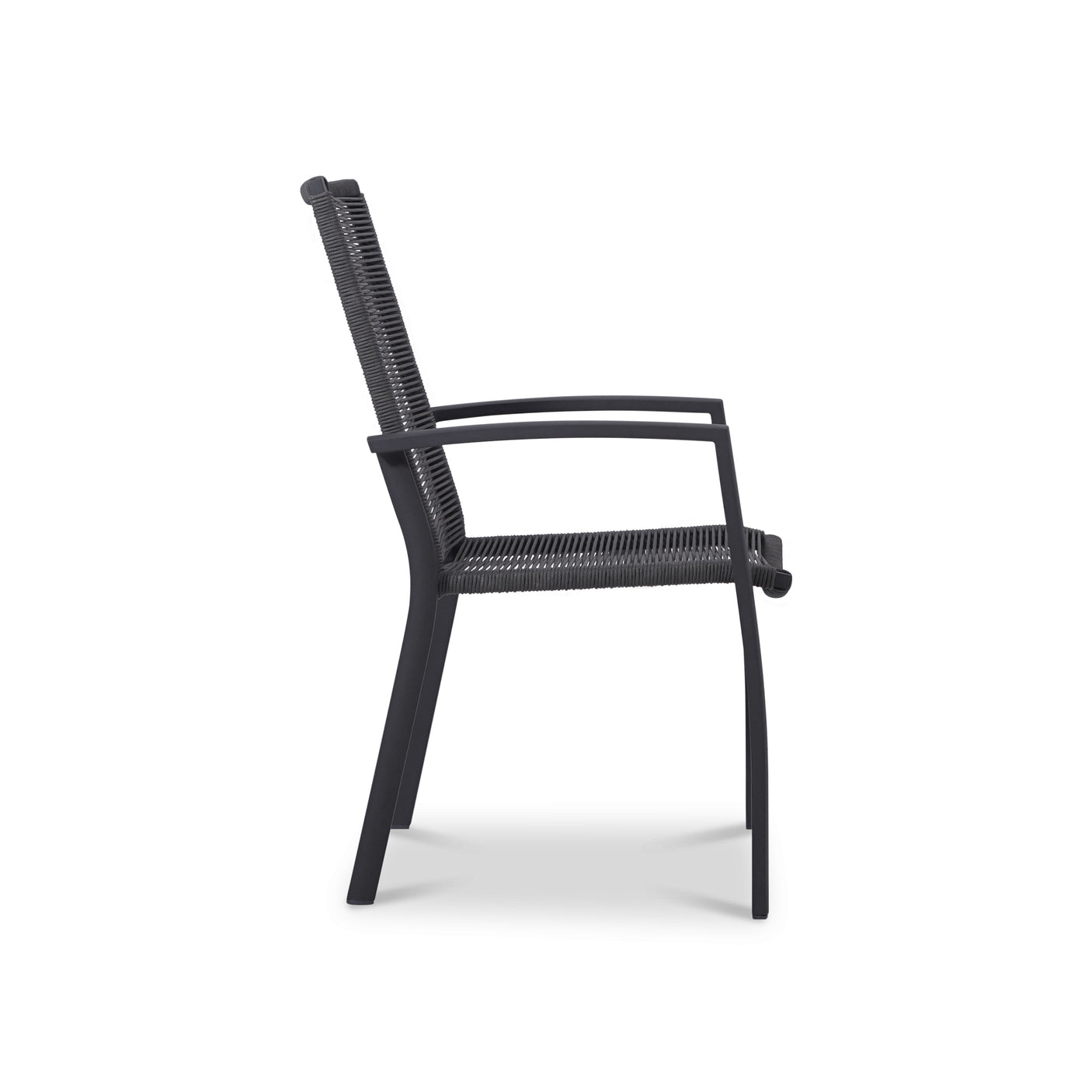 Yuma Stapelstuhl mit hoher Rückenlehne wetterfestes Rope + Aluminium pulverbeschichtet