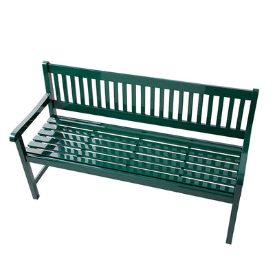 Banc de jardin Brighton 150 cm - bois d'acajou certifié peint vert brillant