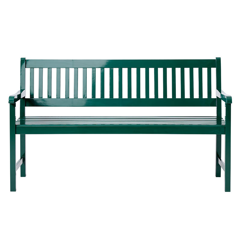 Banc de jardin Brighton 150 cm - bois d'acajou certifié peint vert brillant