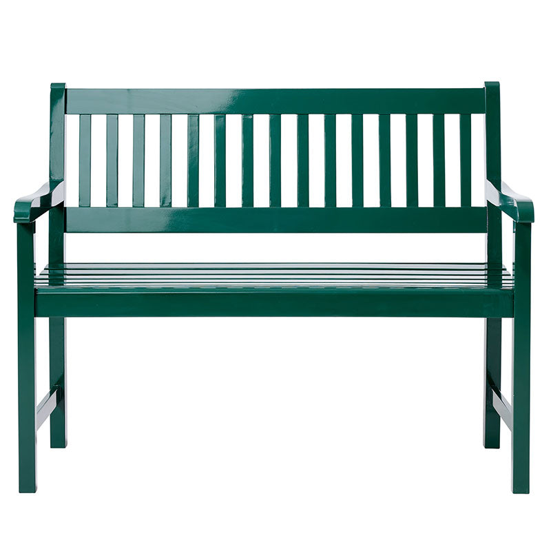 Banc de jardin Brighton 108 cm - bois d'acajou certifié peint vert brillant