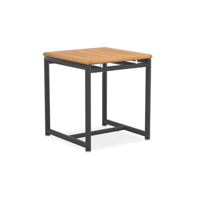 Table d'appoint Gazelig 45 x 45 x 50 cm - aluminium thermolaqué + teck certifié GRADE A