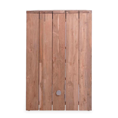 Clio Bar Tisch Recycling Teak gebürstet und Edelstahl