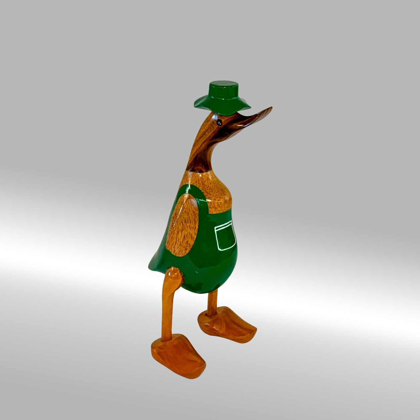 Ente Gärtner mittel »Karl« grüne Schürze mit Blümchen