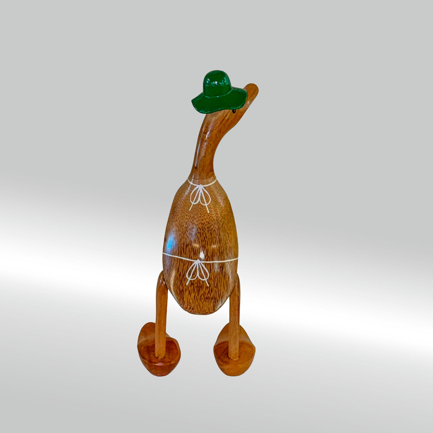 Ente Gärtnerin mittel »Babette« grüne Schürze mit Blümchen