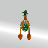 Ente Gärtnerin klein »Babuschka« grüne Schürze mit Blümchen