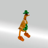 Ente Gärtnerin klein »Babuschka« grüne Schürze mit Blümchen