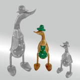 Ente Gärtnerin mittel »Babette« grüne Schürze mit Blümchen