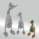 Ente Gärtnerin klein »Babuschka« grüne Schürze mit Blümchen