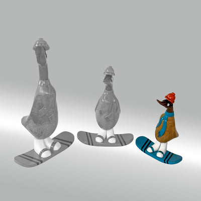Ente Snowboarder klein »Tom-Hardy« blaues Board und Schal ca. 23 cm hoch
