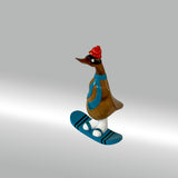 Ente Snowboarder mittel »Hanna« blaues Board und Schal ca. 29 cm hoch