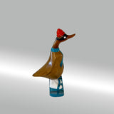 Ente Snowboarder mittel »Hanna« blaues Board und Schal ca. 29 cm hoch