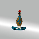Ente Snowboarder mittel »Hanna« blaues Board und Schal ca. 29 cm hoch