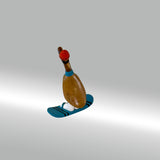 Ente Snowboarder klein »Tom-Hardy« blaues Board und Schal ca. 23 cm hoch