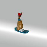 Ente Snowboarder klein »Tom-Hardy« blaues Board und Schal ca. 23 cm hoch