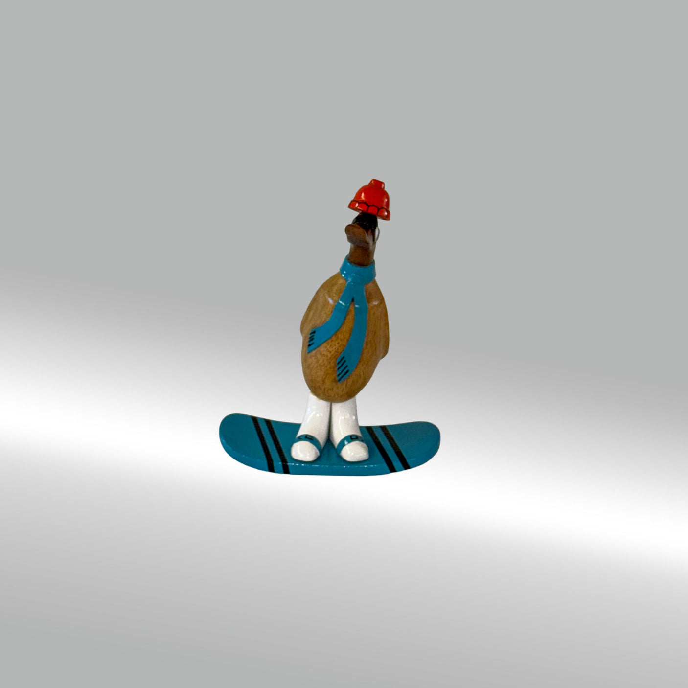 Ente Snowboarder klein »Tom-Hardy« blaues Board und Schal ca. 23 cm hoch