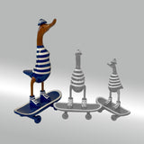 Ente Skateboarder groß »Keegan« Board mit rollenden Rollen  ca. 57 cm hoch