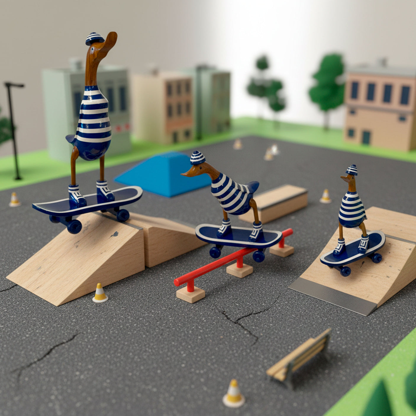 Ente Skateboard  mittel »Coco« Board mit rollenden Rollen  ca. 41 cm hoch