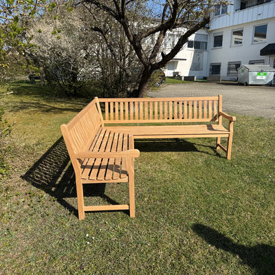 Florida Classic Corner Bench 214/214 cm - Certified Teak GRADE A