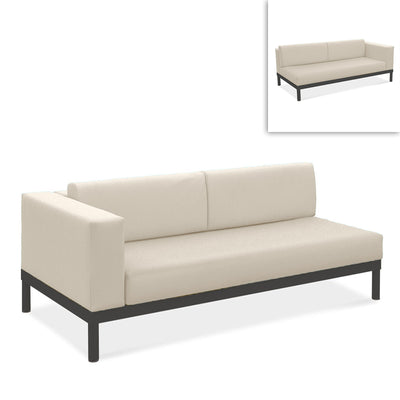 Lisse biplace gauche ou droite aluminium + sellerie