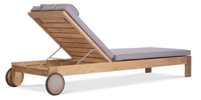 Nivelle Liege 200 x 65 x 25 cm ohne Armlehnen - Zertifziertes Teak GRADE A + Edelstahlbeschläge