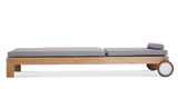 Nivelle Liege 200 x 65 x 25 cm ohne Armlehnen - Zertifziertes Teak GRADE A + Edelstahlbeschläge