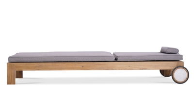 Nivelle Liege 200 x 65 x 25 cm ohne Armlehnen - Zertifziertes Teak GRADE A + Edelstahlbeschläge