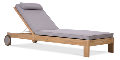 Nivelle Liege 200 x 65 x 25 cm ohne Armlehnen - Zertifziertes Teak GRADE A + Edelstahlbeschläge