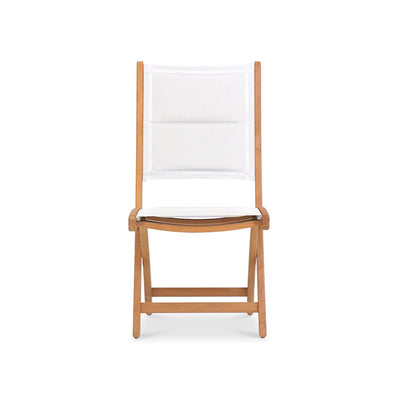 Chaise pliante Rivera DELUXE - tapissée sans accoudoirs en teck GRADE A + Batyline + ferrures en acier inoxydable