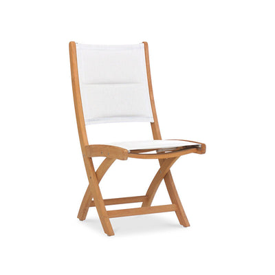 Chaise pliante Rivera DELUXE - tapissée sans accoudoirs en teck GRADE A + Batyline + ferrures en acier inoxydable